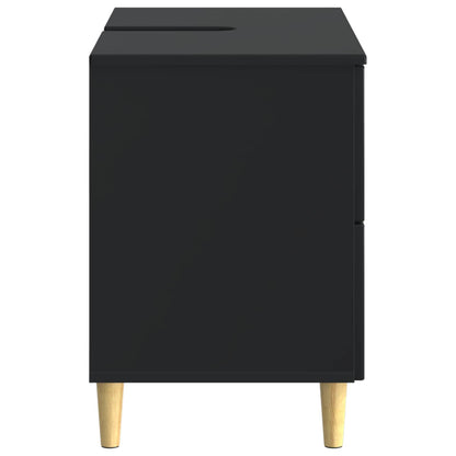 Bathroom Sink Cabinet ARNHEM Black 82 x 41x 59 cm