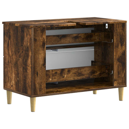 Bathroom Sink Cabinet ARNHEM Smoked Oak 82 x 41x 59 cm