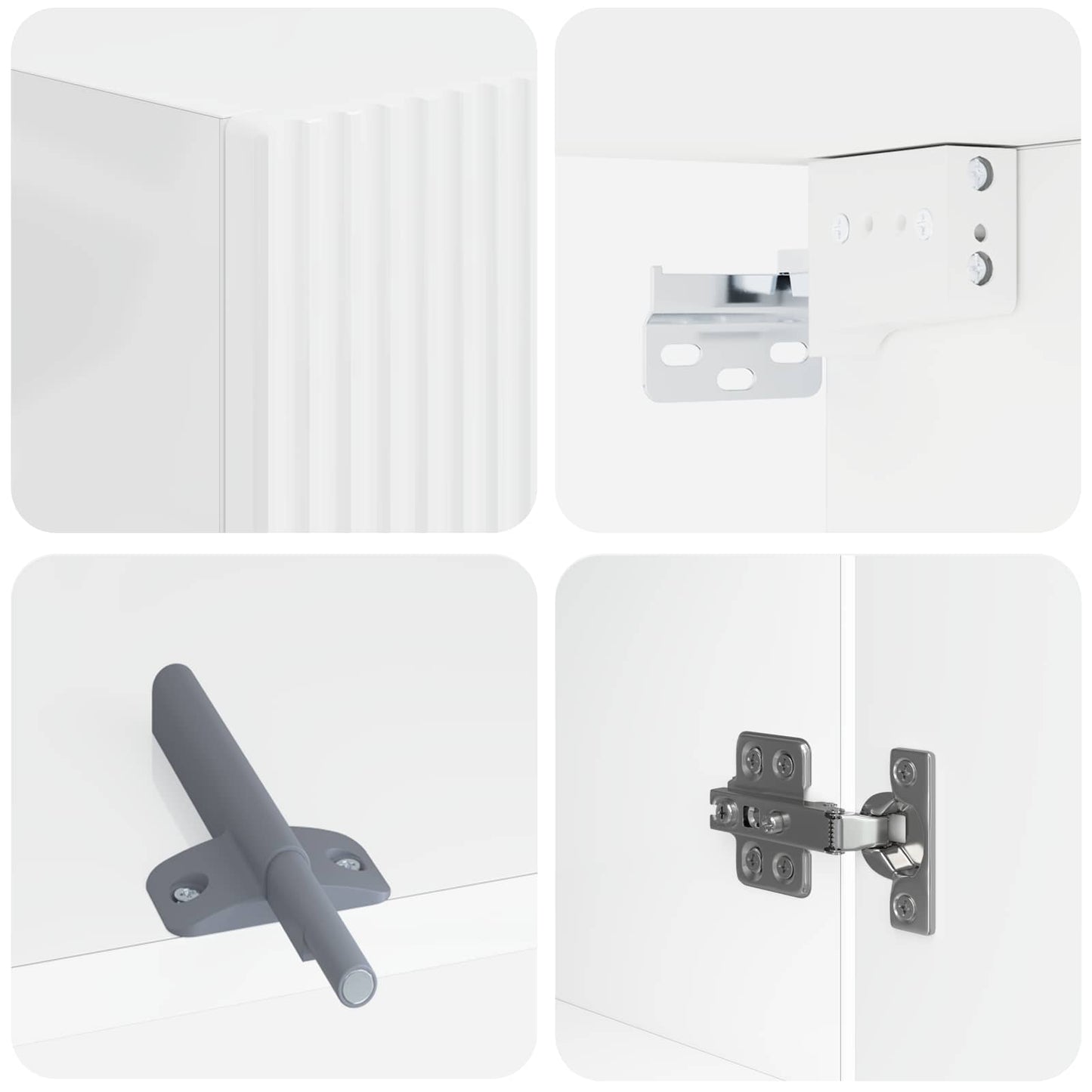 Bathroom Wall Cabinet ARNHEM High Gloss White 30 x 31 x 59 cm