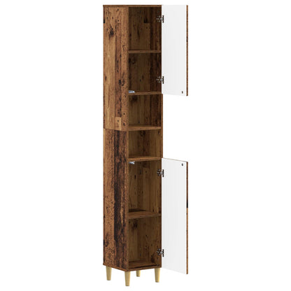 Bathroom Cabinet with Open Shelf ARNHEM Old Wood