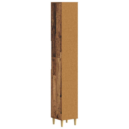 Bathroom Cabinet with Open Shelf ARNHEM Old Wood