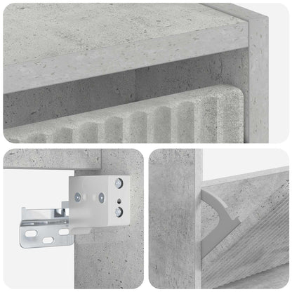 Wall-Mounted Shoe Cabinet ARNHEM 71 x 17 x 86 cm Concrete Grey