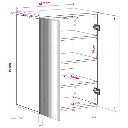 Shoe Cabinet ARNHEM 59.5 x 39.5 x 90 cm Engineered Wood Black