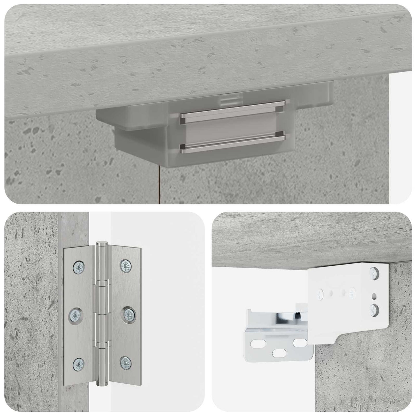 Dartboard Cabinet ARNHEM Concrete Grey 52.5 x 10.5 x 53.5 cm