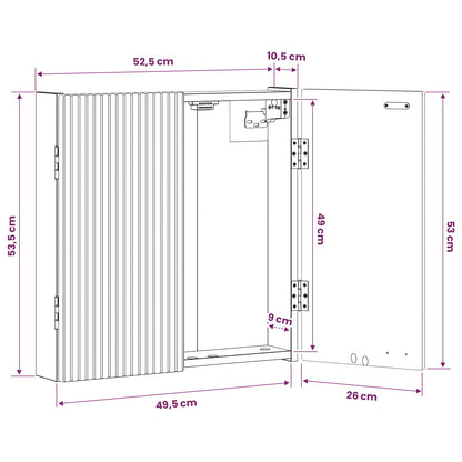 Dartboard Cabinet ARNHEM Grey Sonoma 52.5 x 10.5 x 53.5 cm