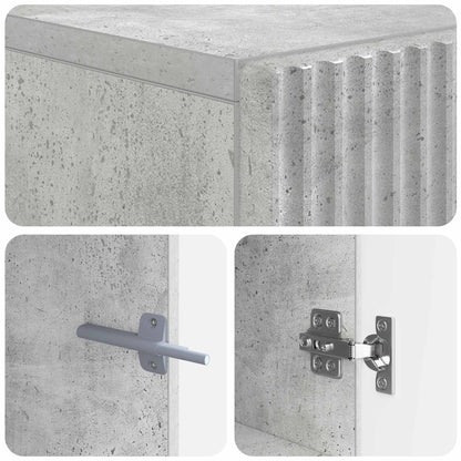 LED TV Cabinet Concrete Grey Engineered Wood