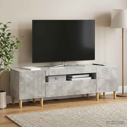 LED TV Cabinet Concrete Grey Engineered Wood
