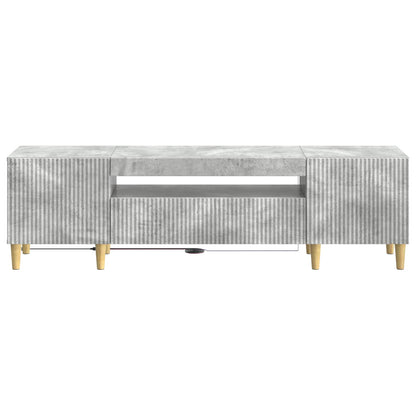 LED TV Cabinet Concrete Grey Engineered Wood