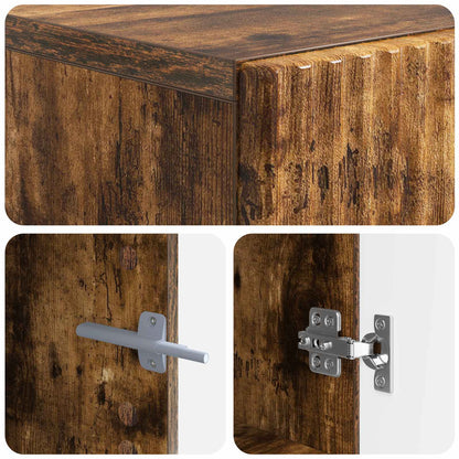 LED TV Cabinet Smoked Oak Engineered Wood