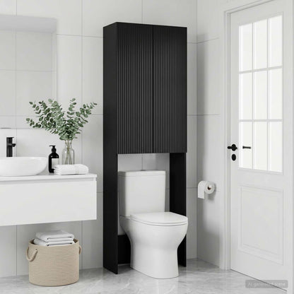 Toilet Cabinet ARNHEM Black 66 x 25.5 x 190 cm Engineered Wood