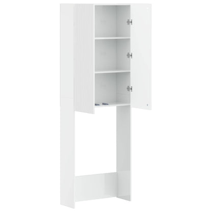 Toilet Cabinet ARNHEM High Gloss White 66 x 25.5 x 190 cm