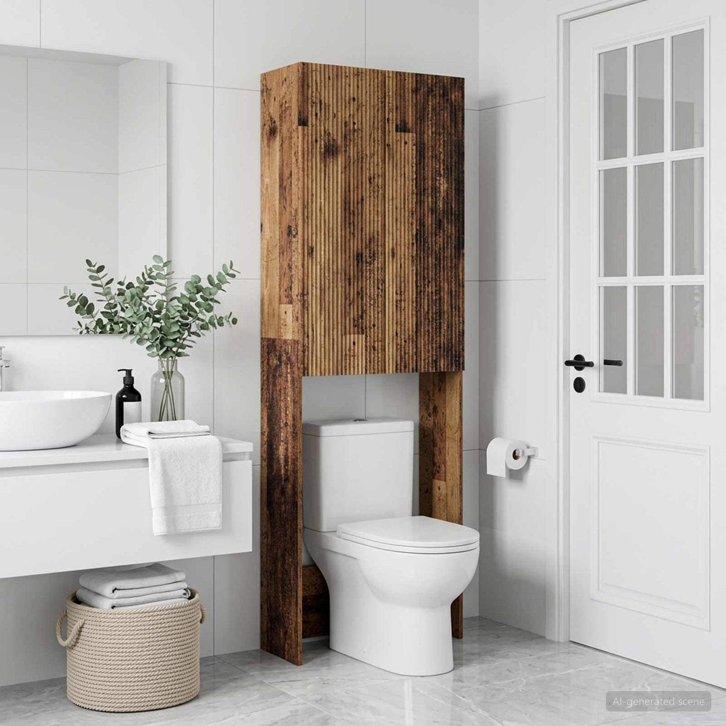 Toilet Cabinet ARNHEM Old Wood 66 x 25.5 x 190 cm