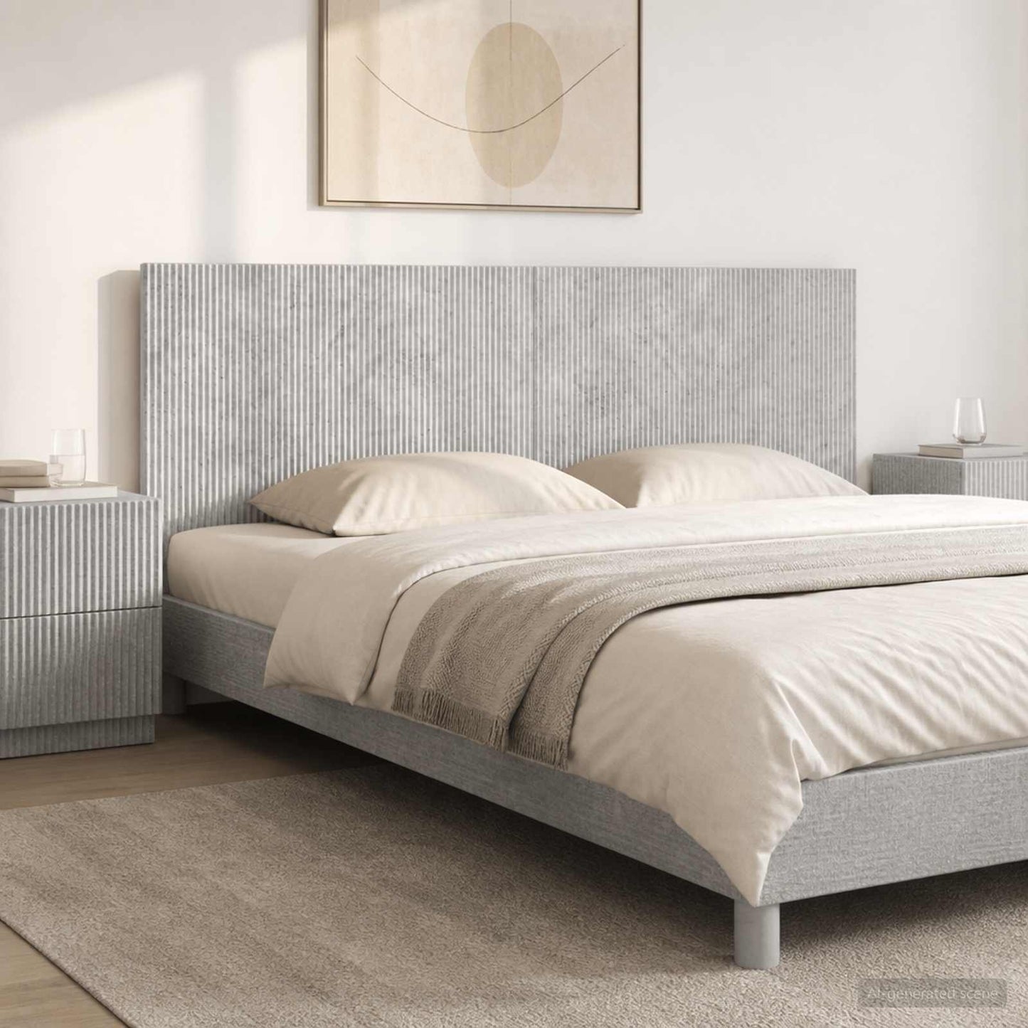Wall-Mounted Headboard ARNHEM Concrete Grey Engineered Wood