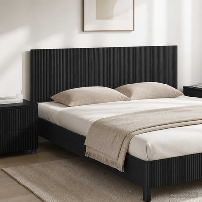 Wall-Mounted Headboard ARNHEM Black Engineered Wood