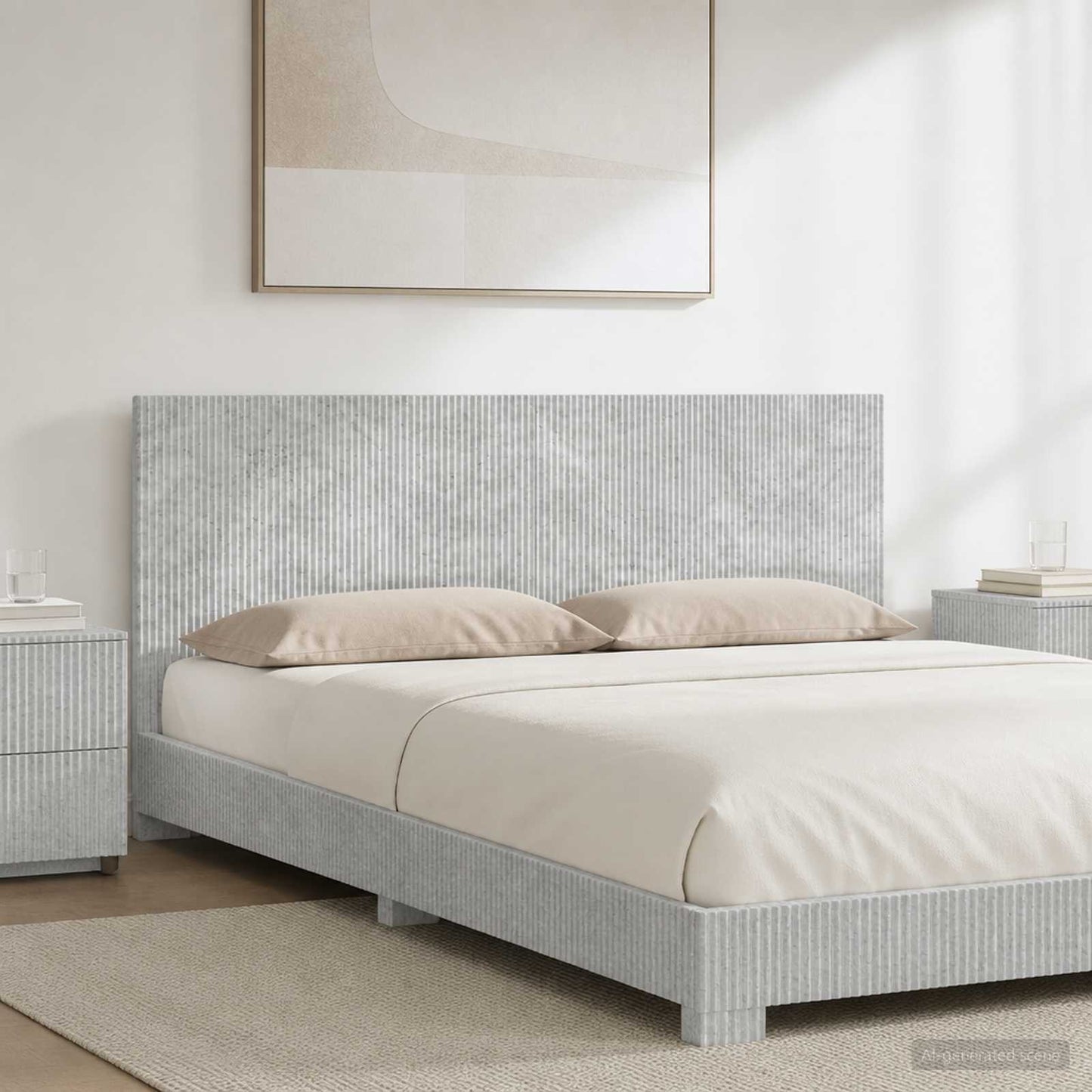 Wall-Mounted Headboard ARNHEM Concrete Grey Engineered Wood