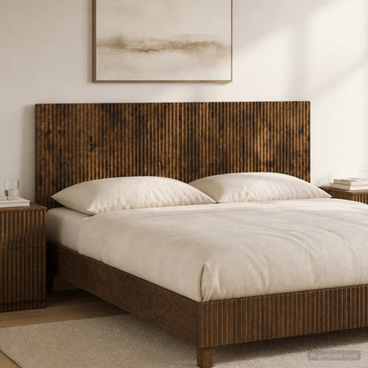Wall-Mounted Headboard ARNHEM Smoked Oak Engineered Wood