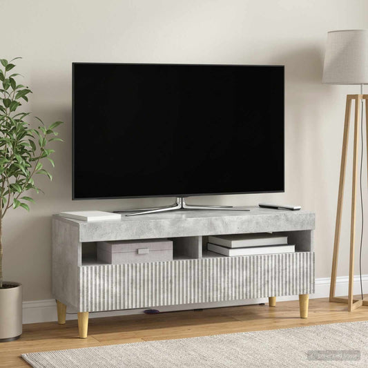 LED TV Cabinet Concrete Grey Engineered Wood