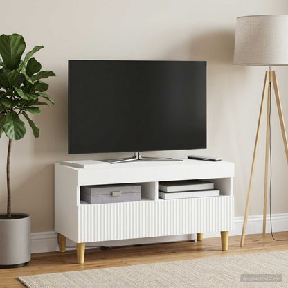 LED TV Cabinet White Engineered Wood