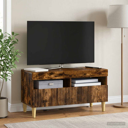 LED TV Cabinet Smoked Oak Engineered Wood