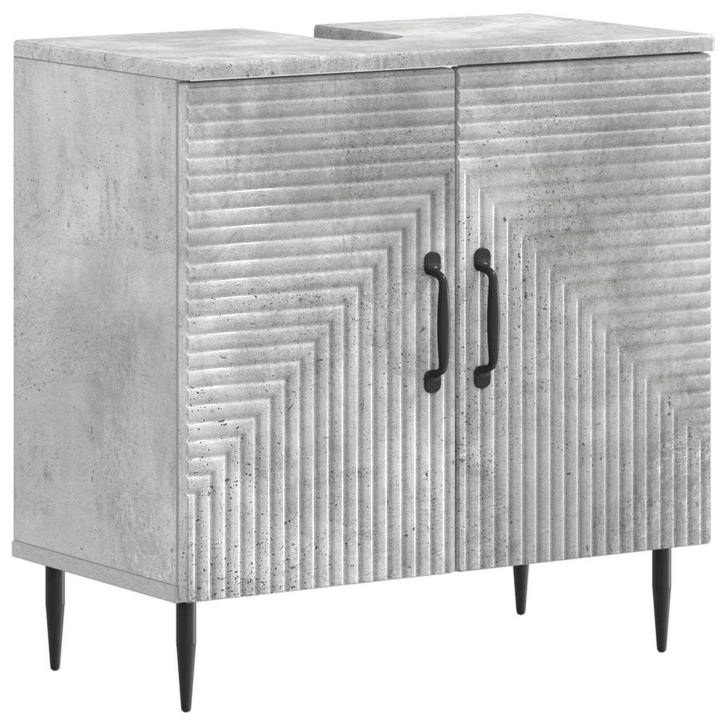 Bathroom Sink Cabinet HAARLEM Concrete Grey 59.5 x 31.5x 59 cm