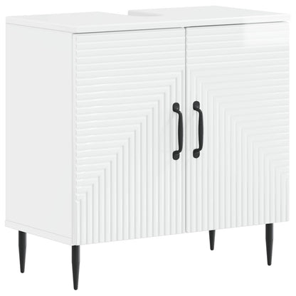 Bathroom Sink Cabinet HAARLEM High Gloss White