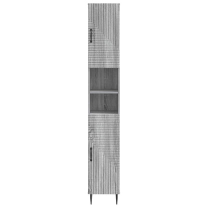 Bathroom Cabinet with Open Shelf HAARLEM Grey Sonoma