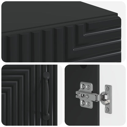 Bathroom Storage Cainet HAARLEM Black 30 x 31 x 80 cm