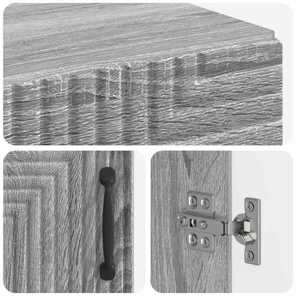 Bathroom Storage Cainet HAARLEM Grey Sonoma 30 x 31 x 80 cm