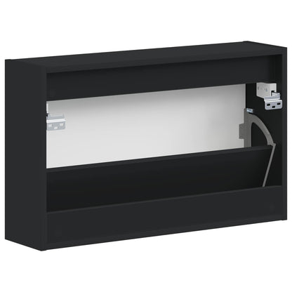Wall-Mounted Shoe Cabinet HAARLEM 71 x 17 x 43 cm Black