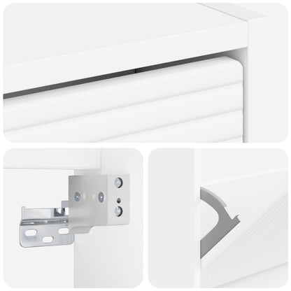 Wall-Mounted Shoe Cabinet HAARLEM 71 x 17 x 86 cm White