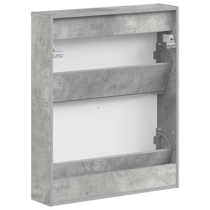 Wall-Mounted Shoe Cabinet HAARLEM 71 x 17 x 86 cm Concrete Grey