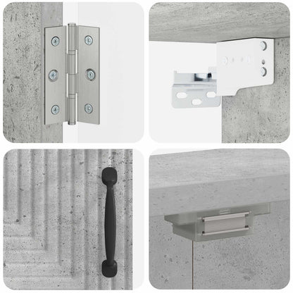Dartboard Cabinet HAARLEM Concrete Grey 52.5 x 10.5 x 53.5 cm