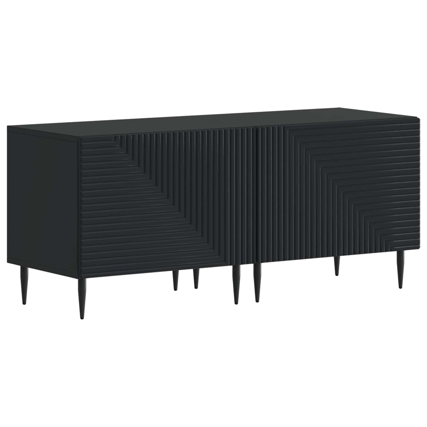 TV Cabinet Black Engineered Wood