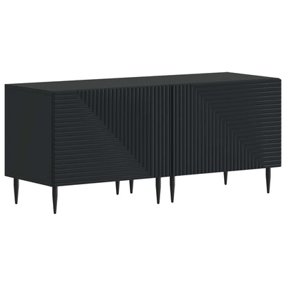 TV Cabinet Black Engineered Wood