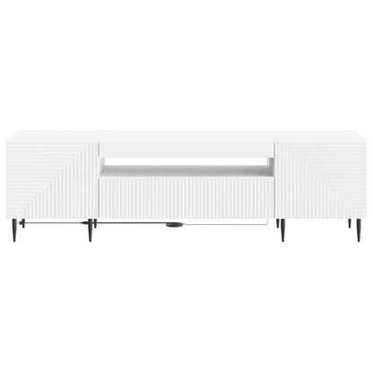 LED TV Cabinet White Engineered Wood