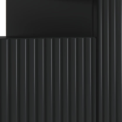 LED TV Cabinet Black Engineered Wood