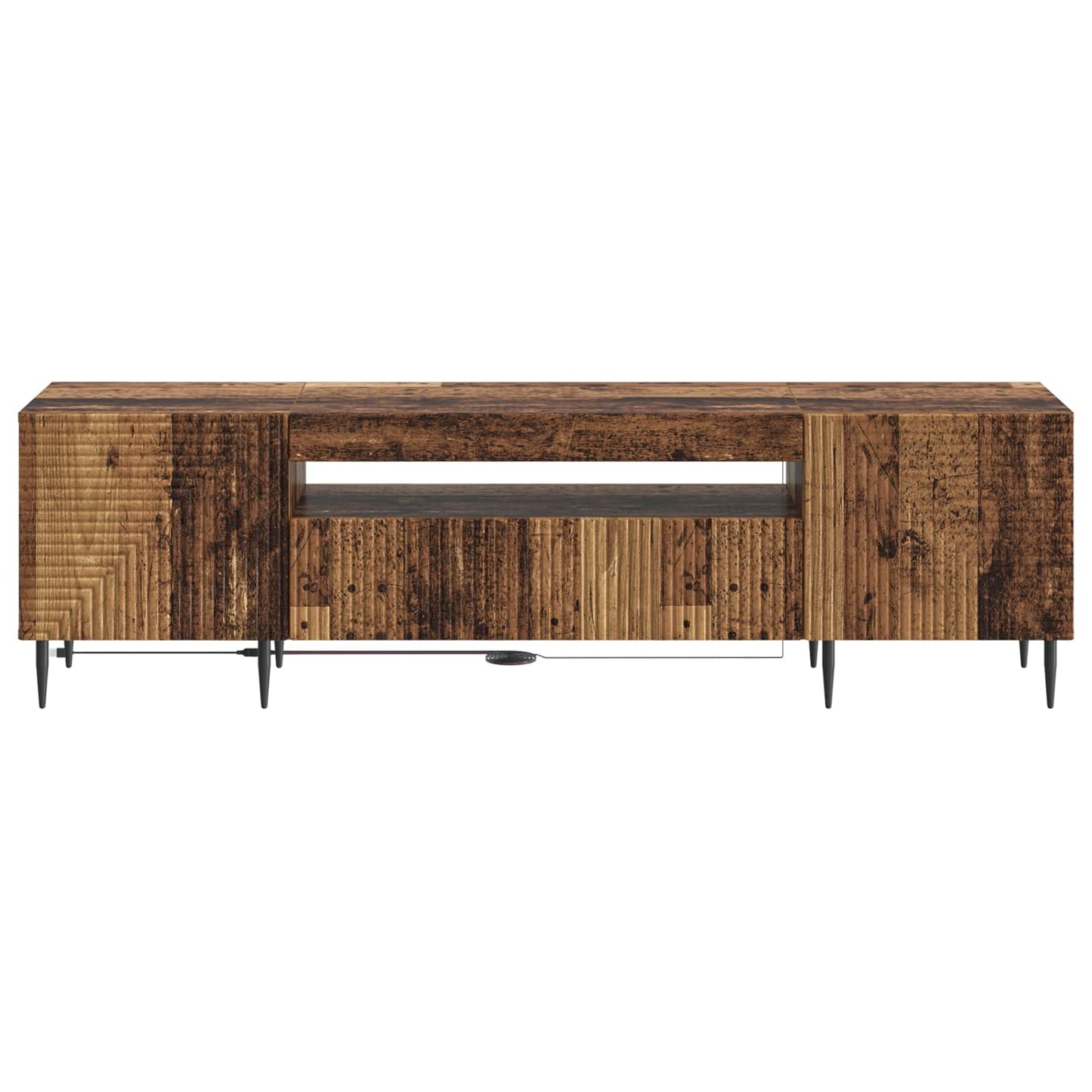 LED TV Cabinet Old Wood Engineered Wood