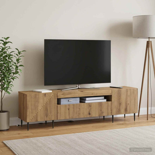 LED TV Cabinet Artisan Oak Engineered Wood