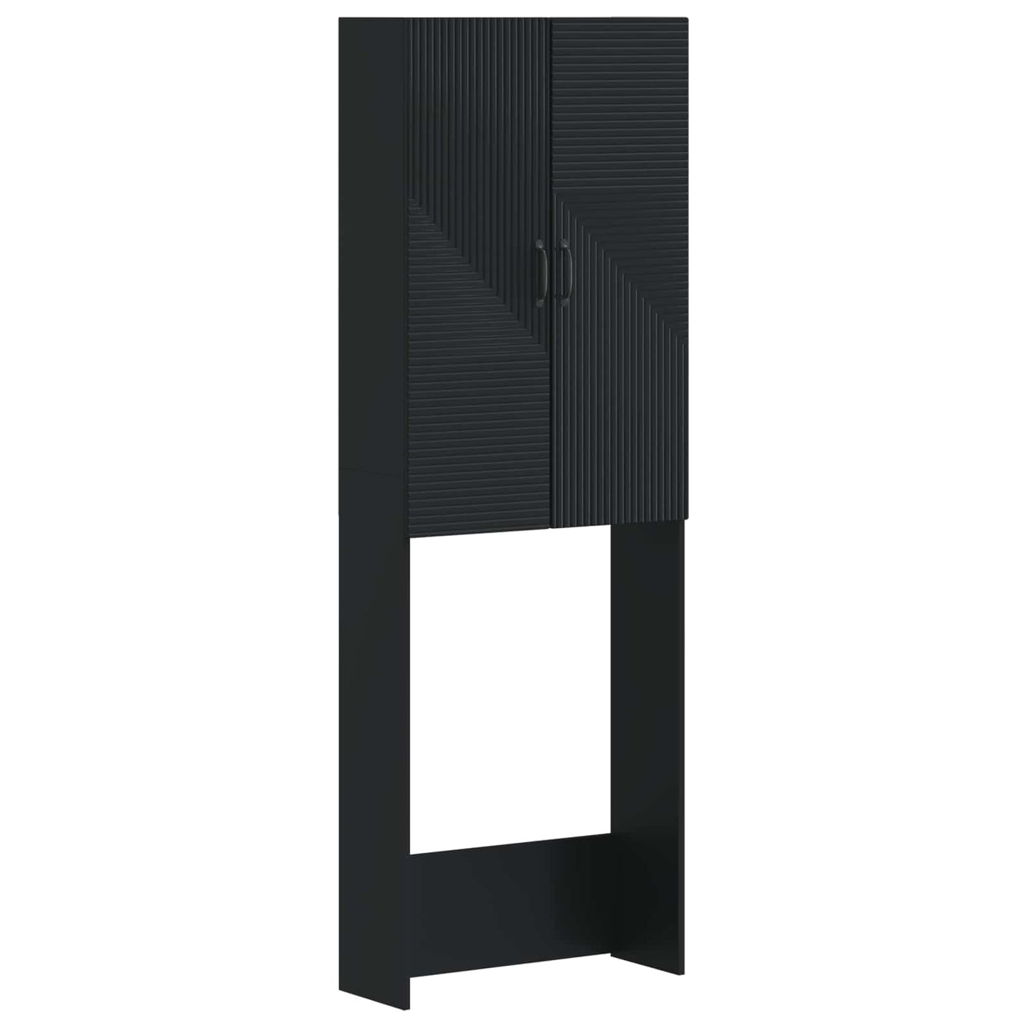 Toilet Cabinet HAARLEM Black 66 x 25.5 x 190 cm Engineered Wood
