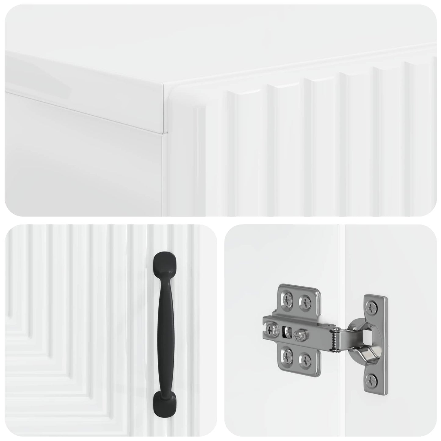 Toilet Cabinet HAARLEM High Gloss White 66 x 25.5 x 190 cm
