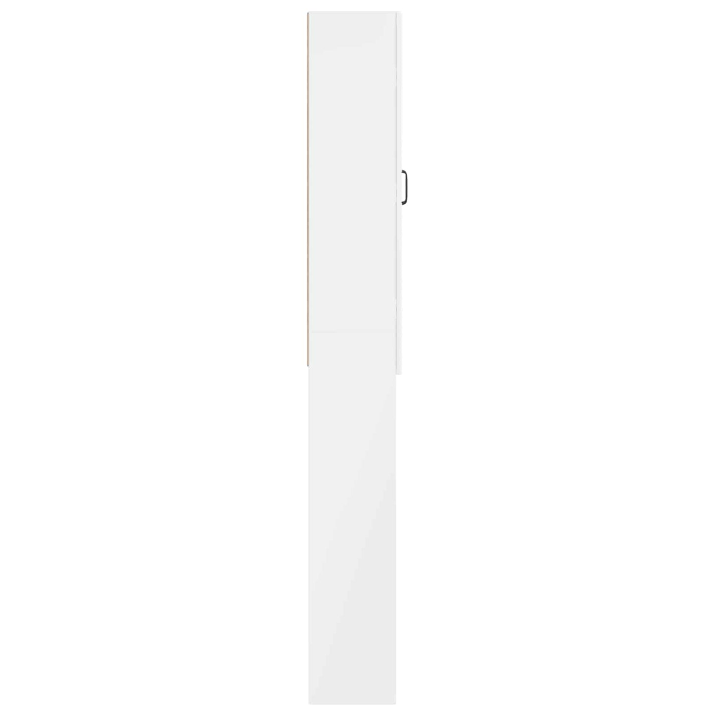 Toilet Cabinet HAARLEM High Gloss White 66 x 25.5 x 190 cm