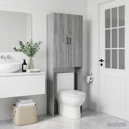 Toilet Cabinet HAARLEM Grey Sonoma 66 x 25.5 x 190 cm