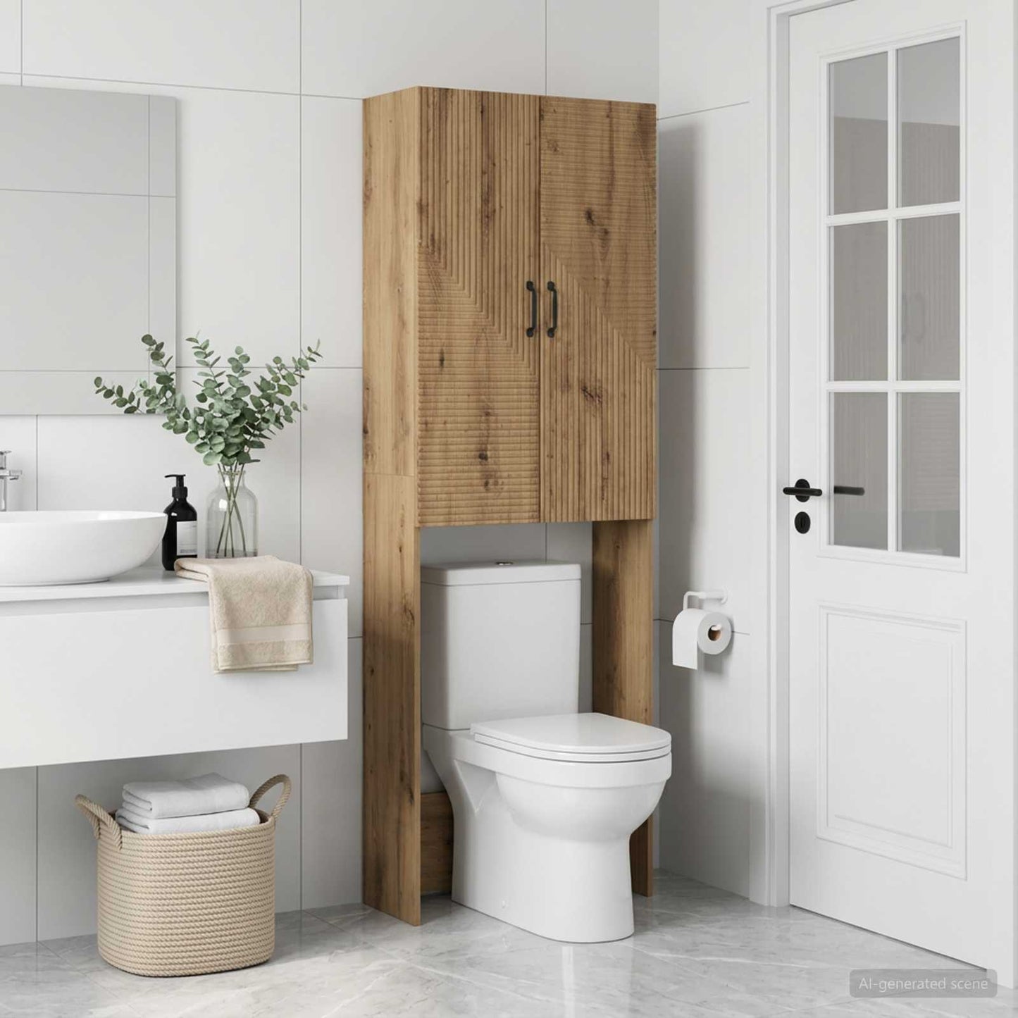 Toilet Cabinet HAARLEM Artisan Oak 66 x 25.5 x 190 cm