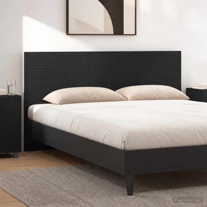 Wall-Mounted Headboard HAARLEM Black Engineered Wood