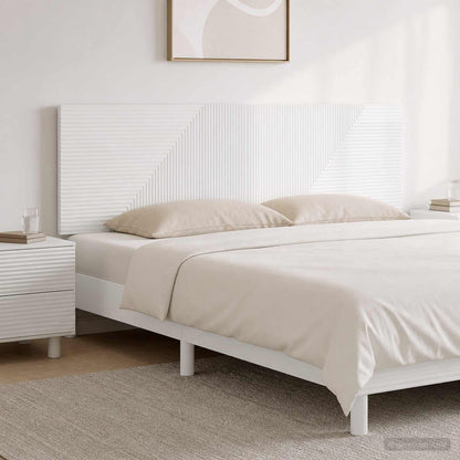 Wall-Mounted Headboard HAARLEM High Gloss White Engineered Wood