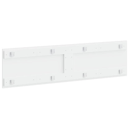 Wall-Mounted Headboard HAARLEM High Gloss White Engineered Wood