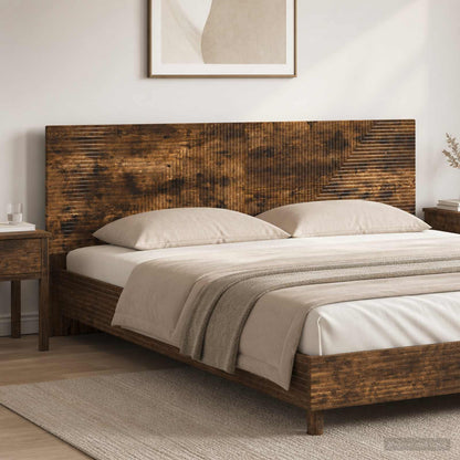 Wall-Mounted Headboard HAARLEM Smoked Oak Engineered Wood