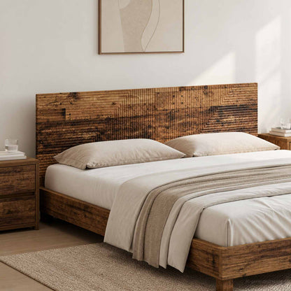 Wall-Mounted Headboard HAARLEM Old Wood Engineered Wood
