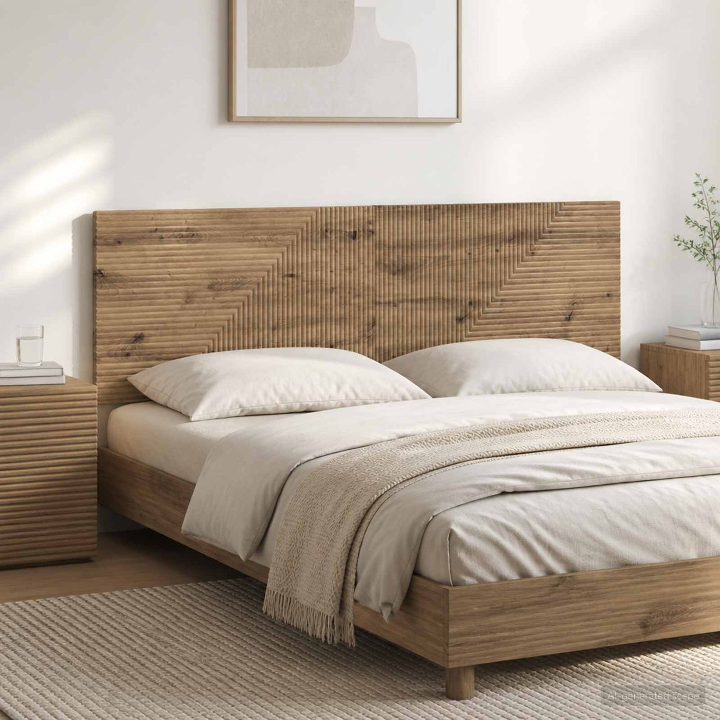 Wall-Mounted Headboard HAARLEM Artisan Oak Engineered Wood
