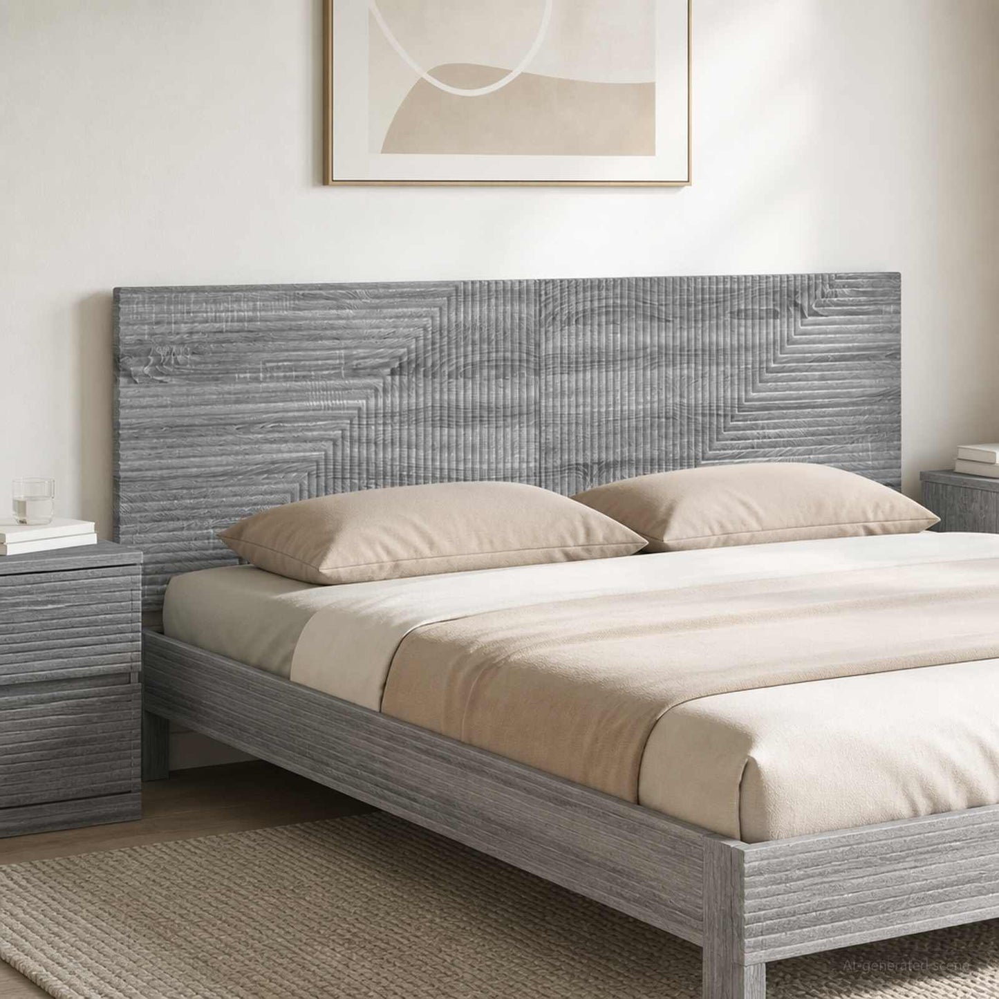 Wall-Mounted Headboard HAARLEM Grey Sonoma Engineered Wood